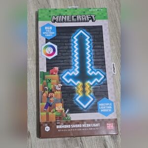Minecraft Diamond Sword Neon Light